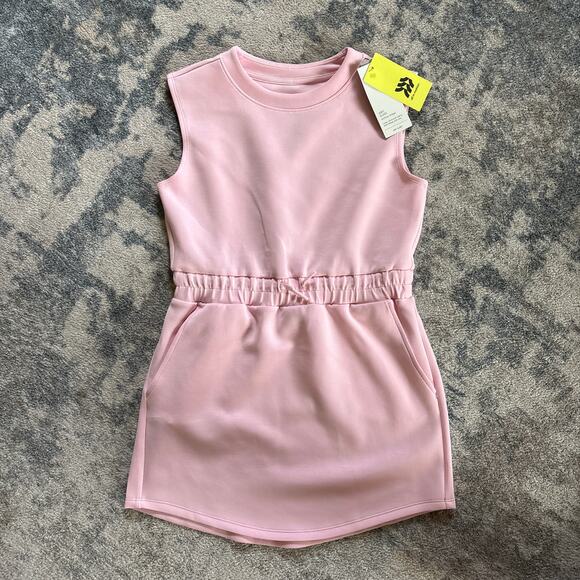 All in Motion Girls Active Dress Pink Airy Sleek Sleeveless Stretch NEW Medium 8 - Picture 1 of 7